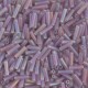 Miyuki Bugles 6mm Stiftperlen - Matted transperant smoky amethyst ab BGL2-142FR